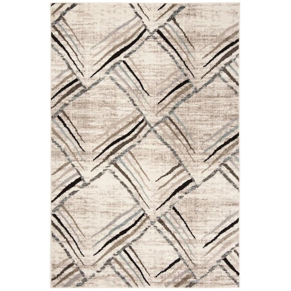 Safavieh Amsterdam Power Loomed Large Rectangular Area Rug Cream & Charcoal - 9 x 12 ft. AMS112A-9 - main